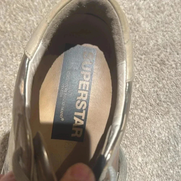 Rose Gold Metallic Golden Goose Sneakers size 8 - Picture 6 of 7